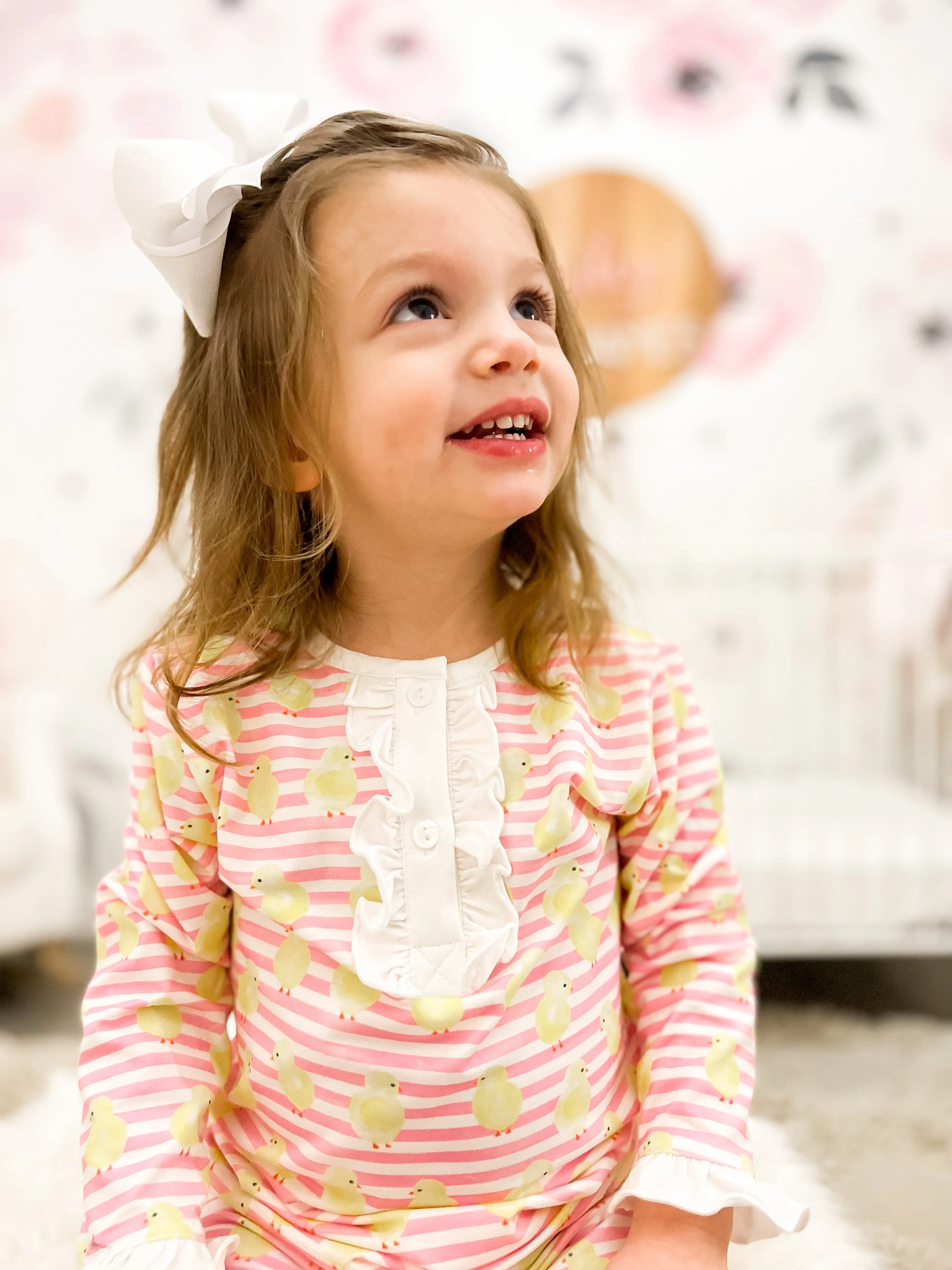 Baby Chick Pink Stripe Loungewear