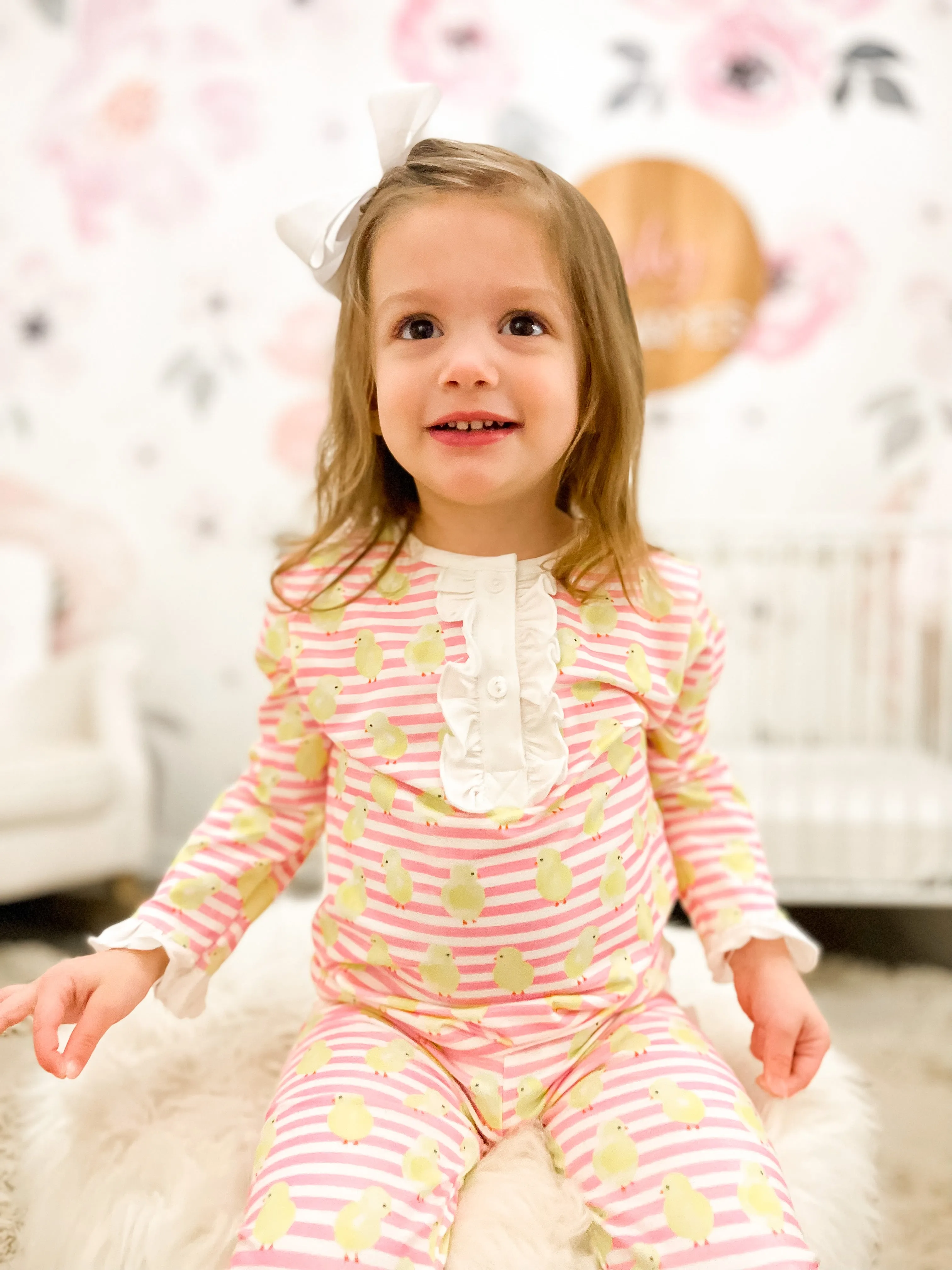 Baby Chick Pink Stripe Loungewear