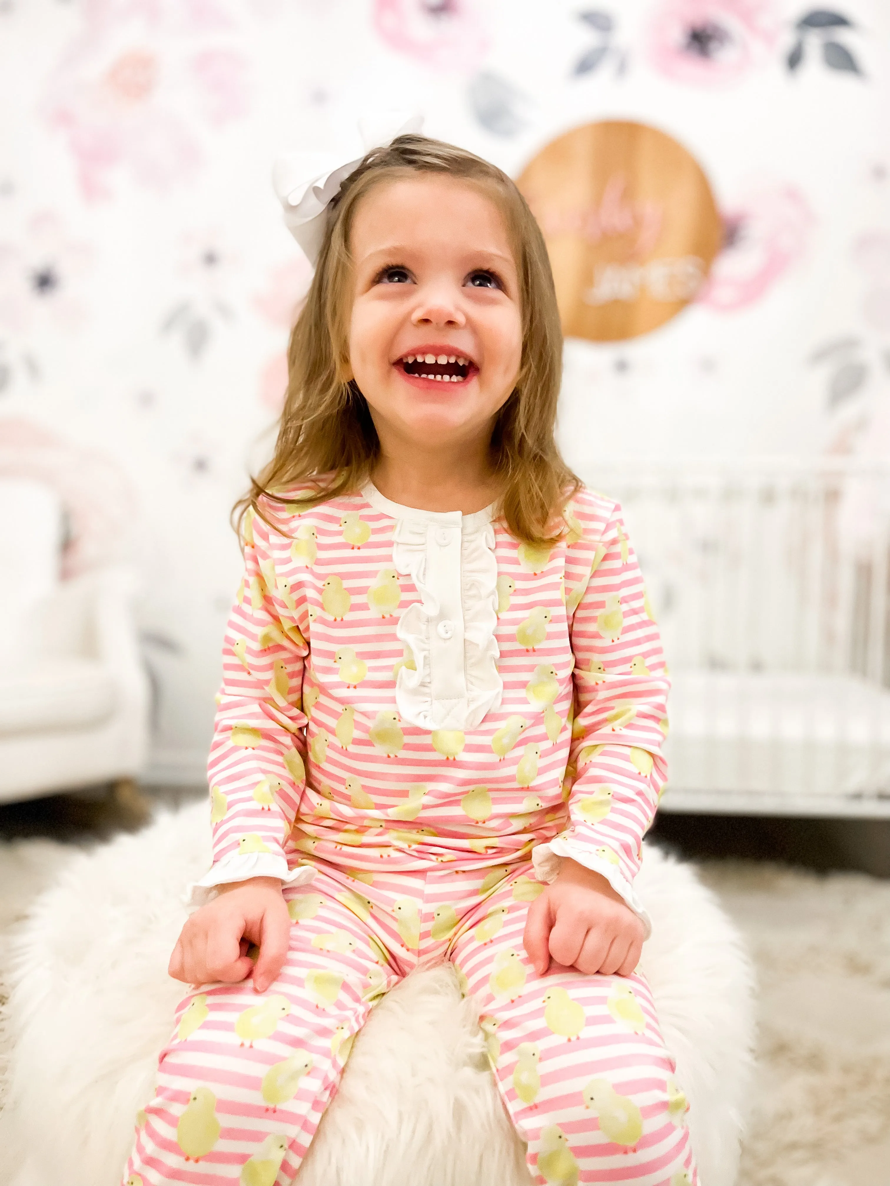 Baby Chick Pink Stripe Loungewear