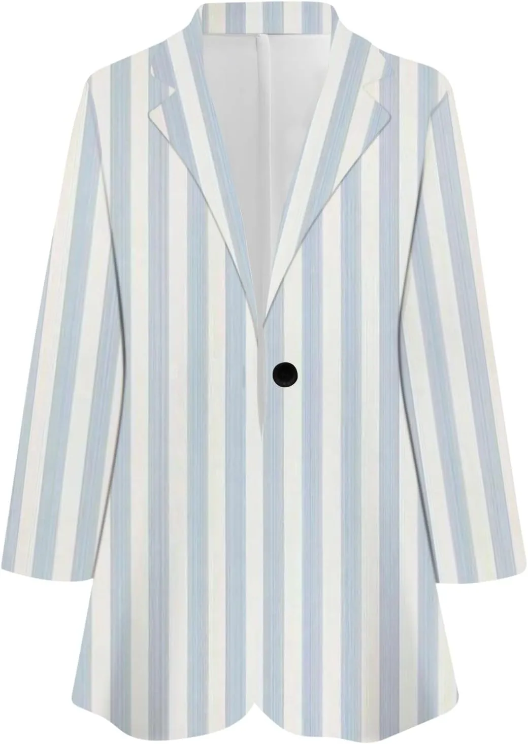 Blazers For Women Business Casual,2024 Fall Trendy Black And White Striped Blazer Lapel Open Front Cardigan Jacket