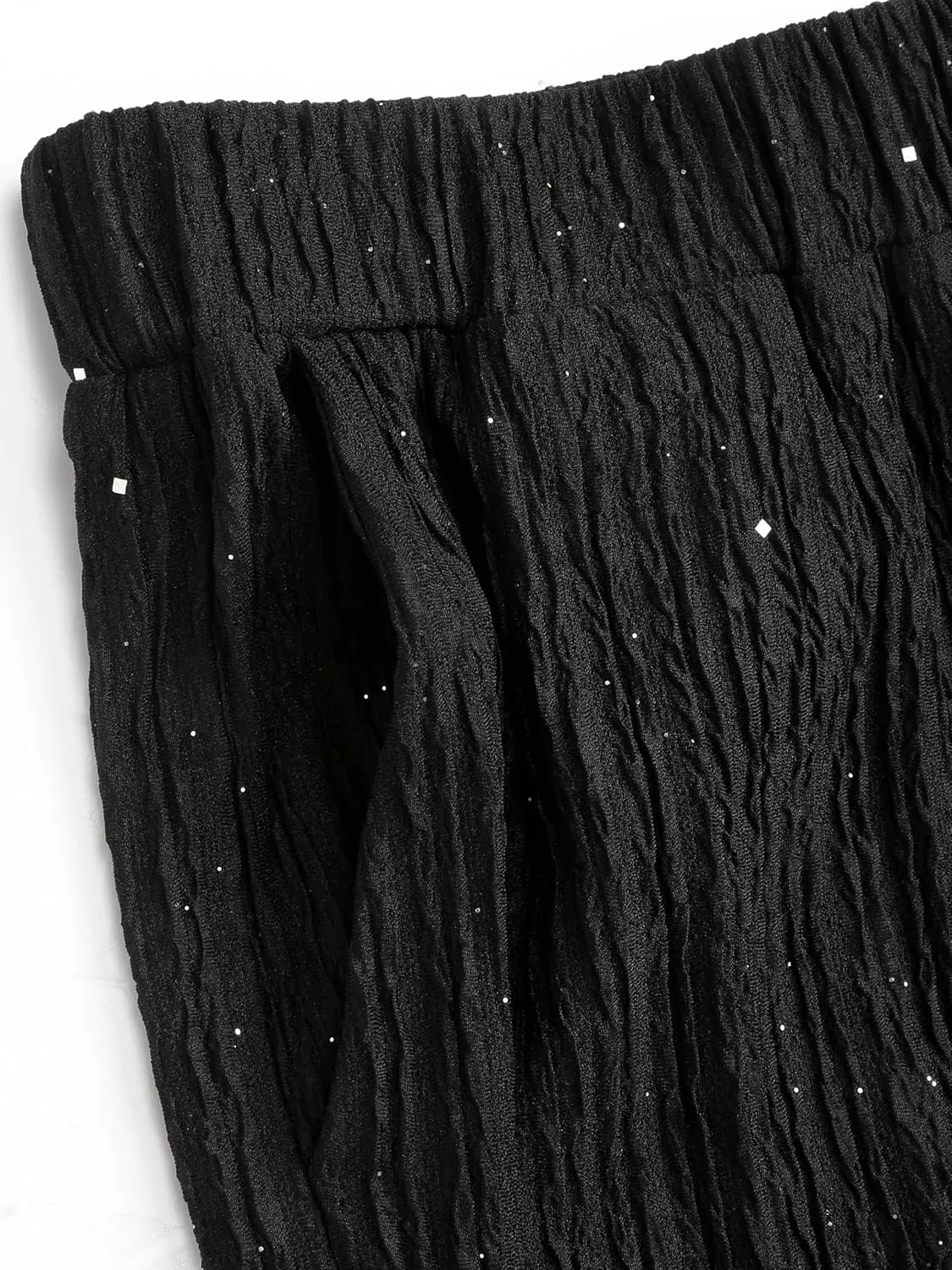 CIDER Glitter Pants for Women Wide Leg High Waist Sequin Pants Party Sparkle Night Out Pants