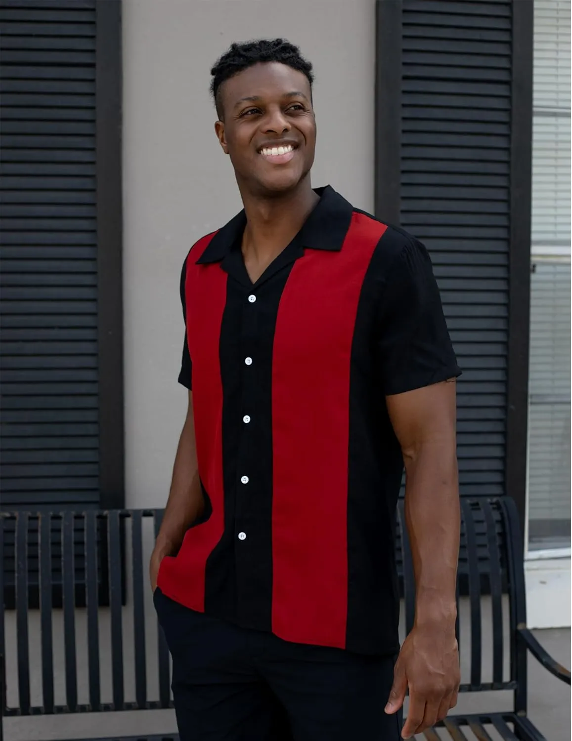 COOFANDY Men's Vintage Bowling Shirt Short Sleeve Button Down Summer Cuba Beach Shirts
