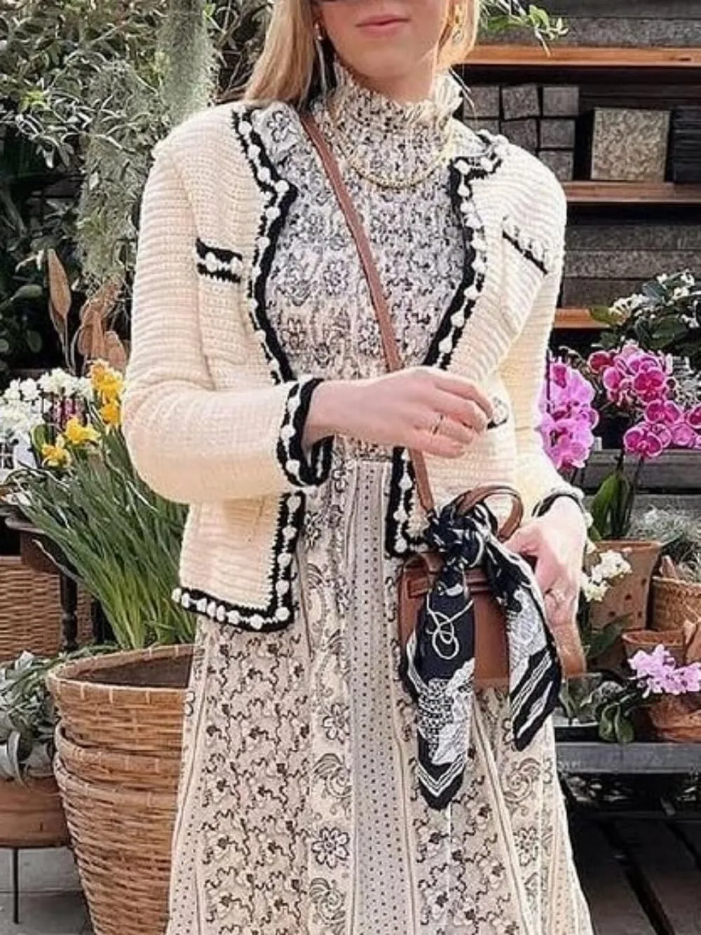 Cropped Cardigan for Women Open Front Jackie O Sweater Jacket Button Down Fall Chunky Knit Coats