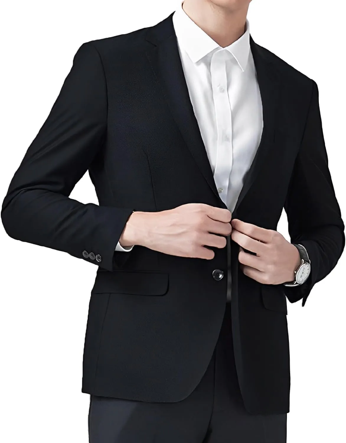 DAVID.ANN Men's Casual Blazer Two Button Lightweight Slim Fit Sport Jacket