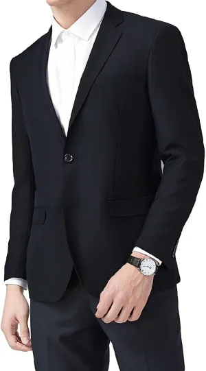 DAVID.ANN Men's Casual Blazer Two Button Lightweight Slim Fit Sport Jacket
