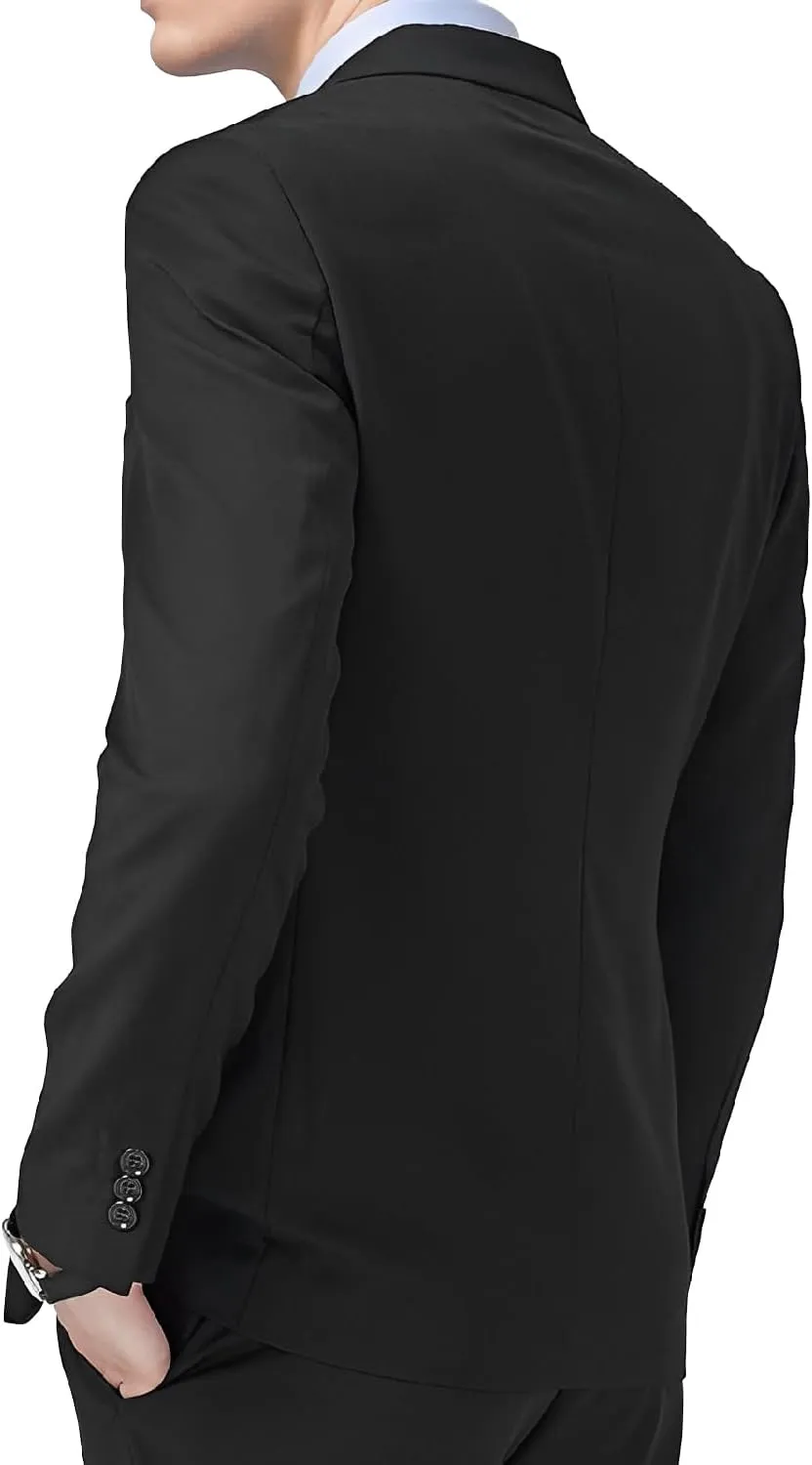 DAVID.ANN Men's Casual Blazer Two Button Lightweight Slim Fit Sport Jacket