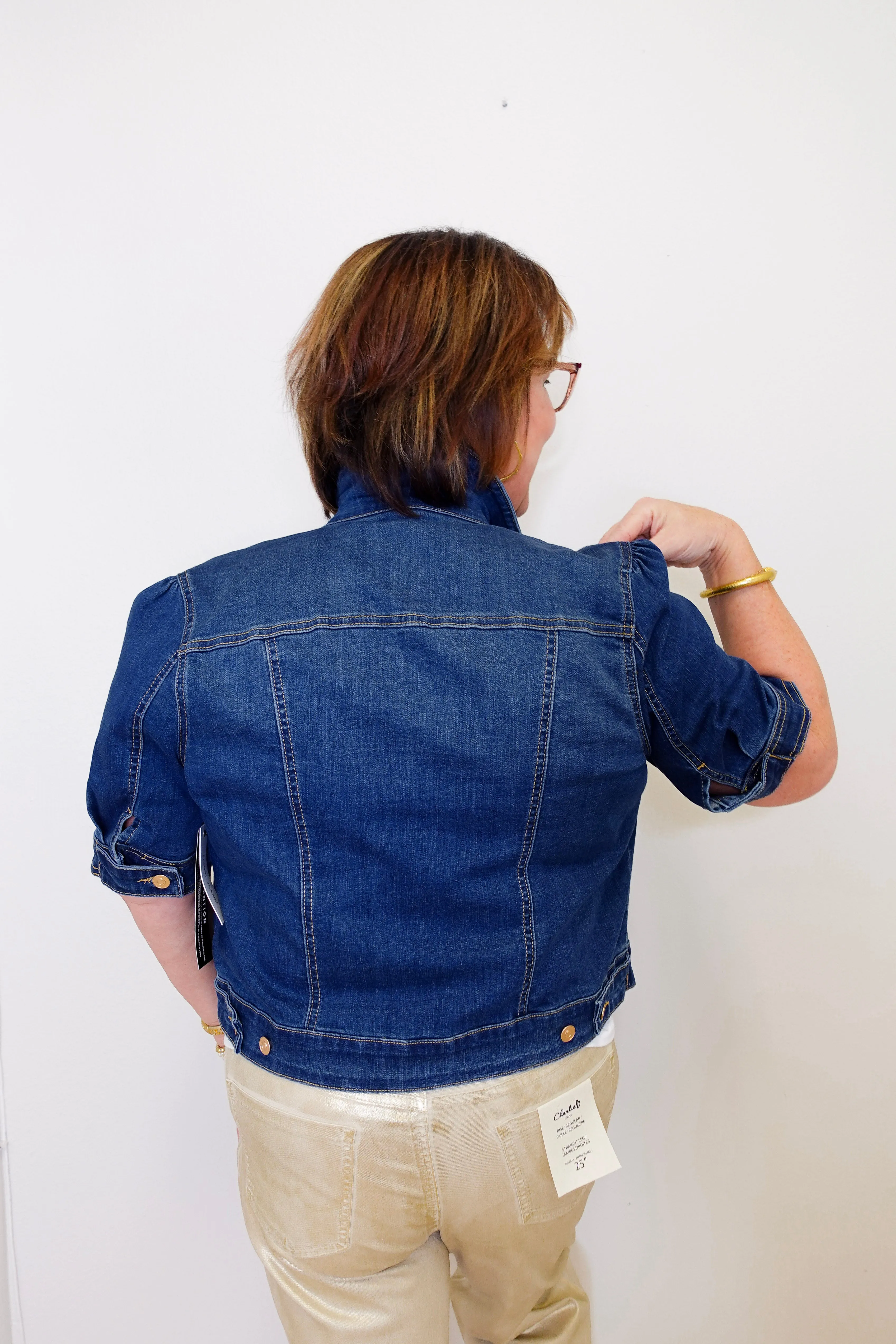 ELBOW SLEEVE DENIM JACKET