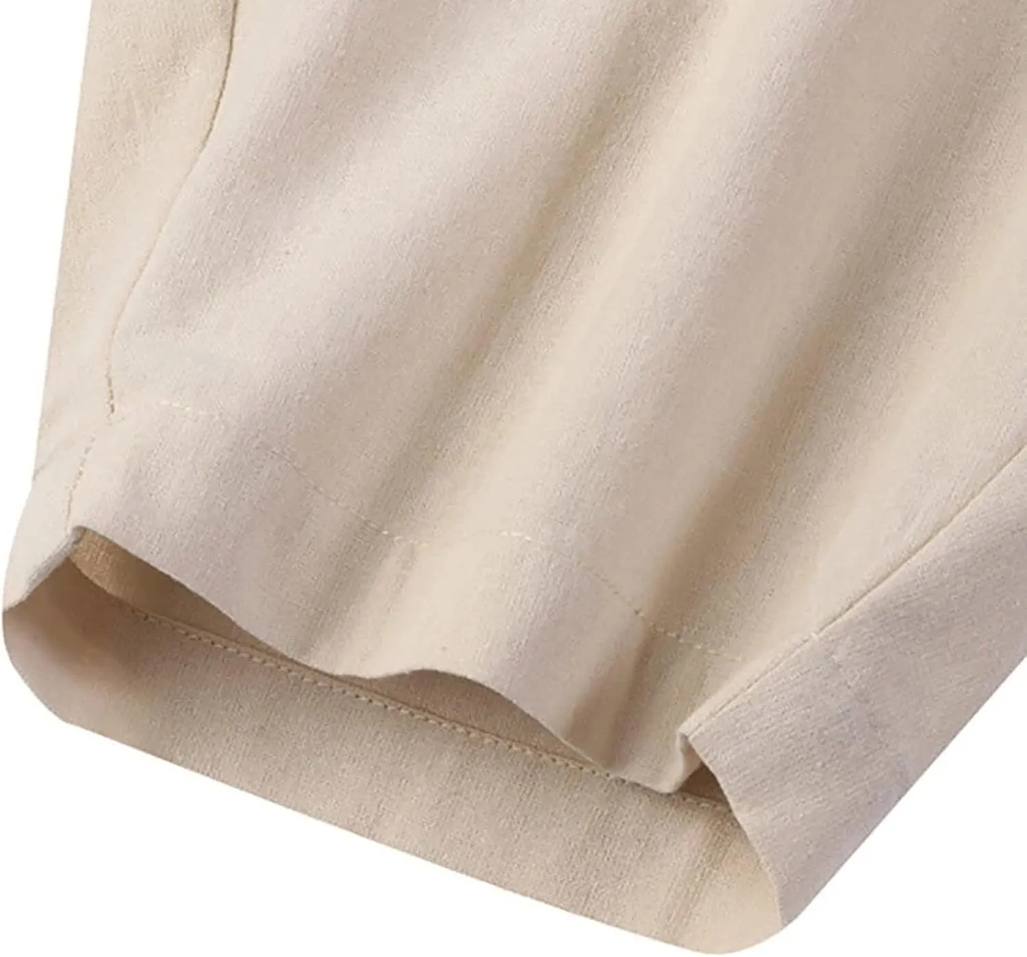FZVYD Women's Linen Pants 2023 Summer Casual Elastic High Waist Trousers Lounge Baggy Solid Color Sweatpants with Pockets