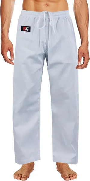 G4 VISION Karate Trousers Martial Arts Karate Pants Student Cotton GI Aikido Kids Pant Kung Fu Adults Kimono Trousers