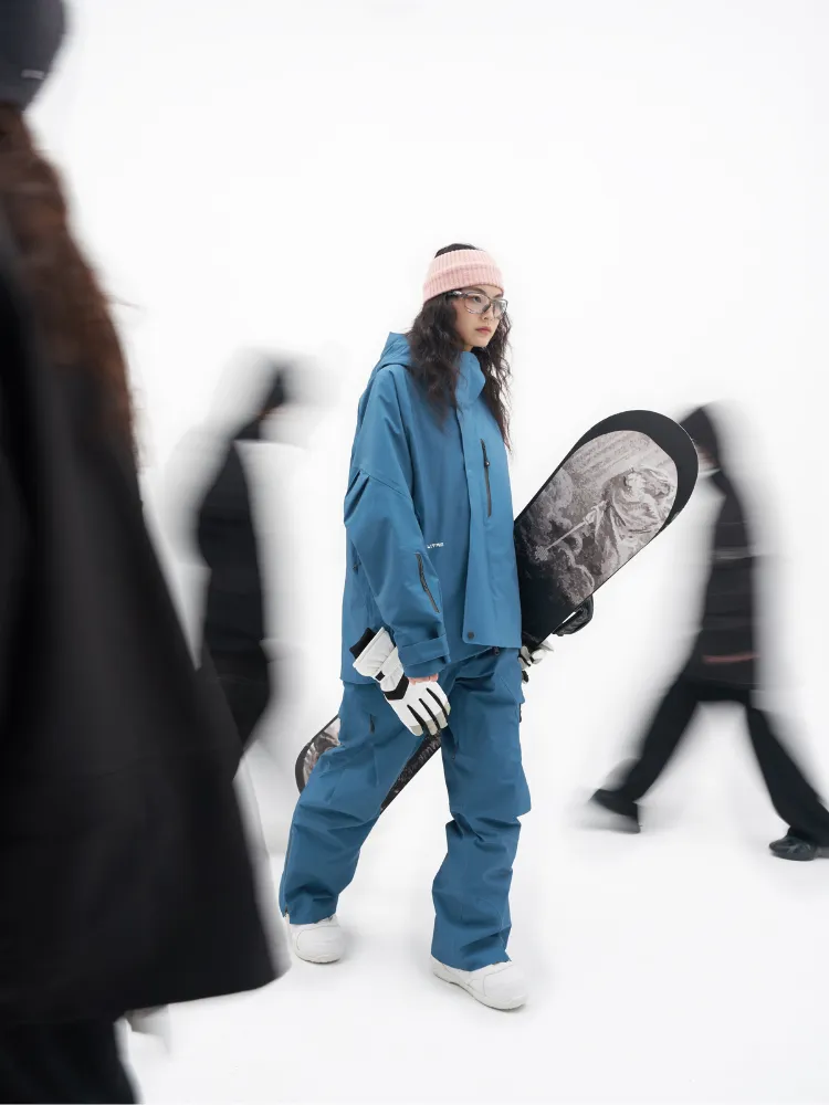 LITAN Gradient Color Mountain Snow Jacket - US Only