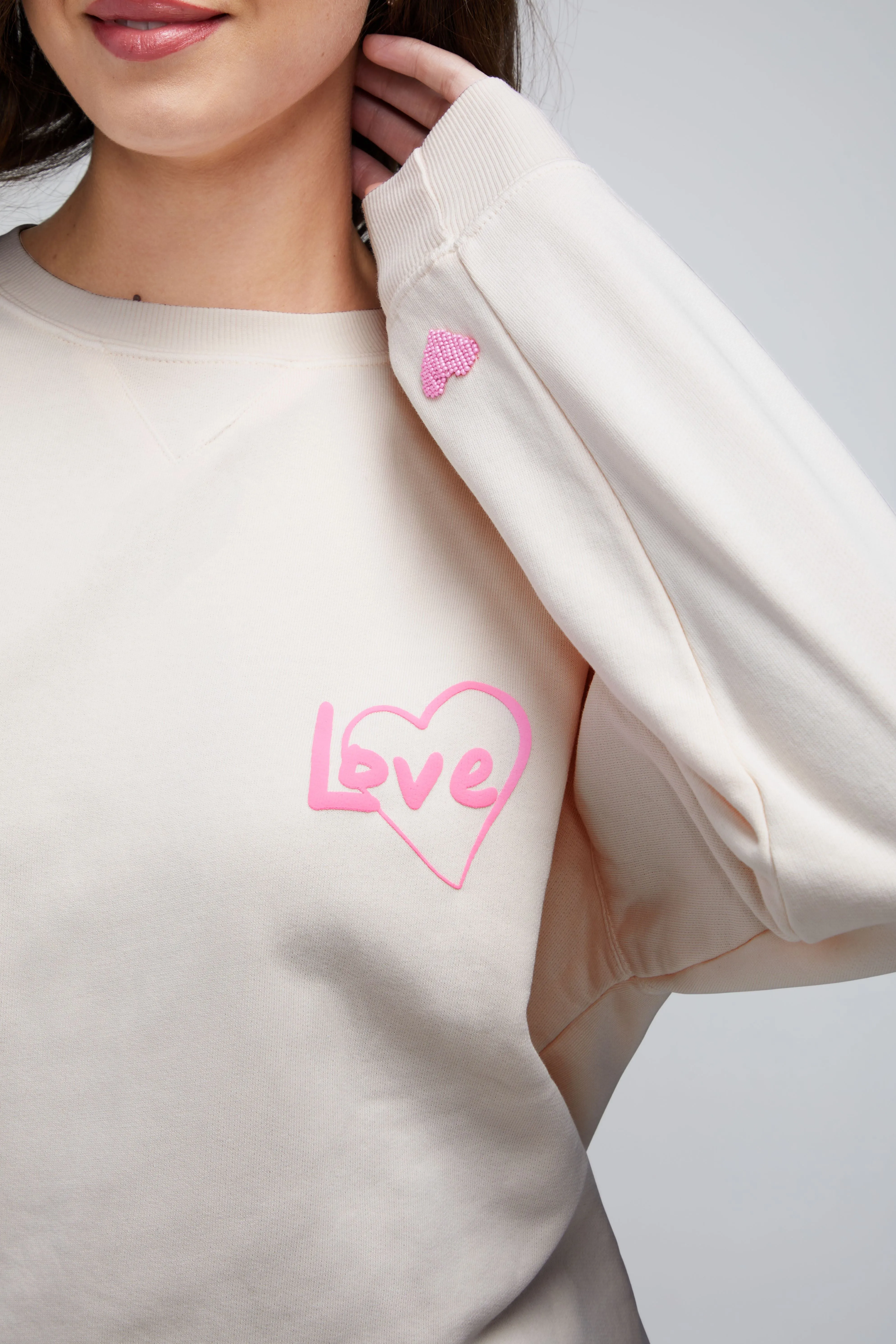 Love Stay In Cody Sweatshirt | Heavenly Pink