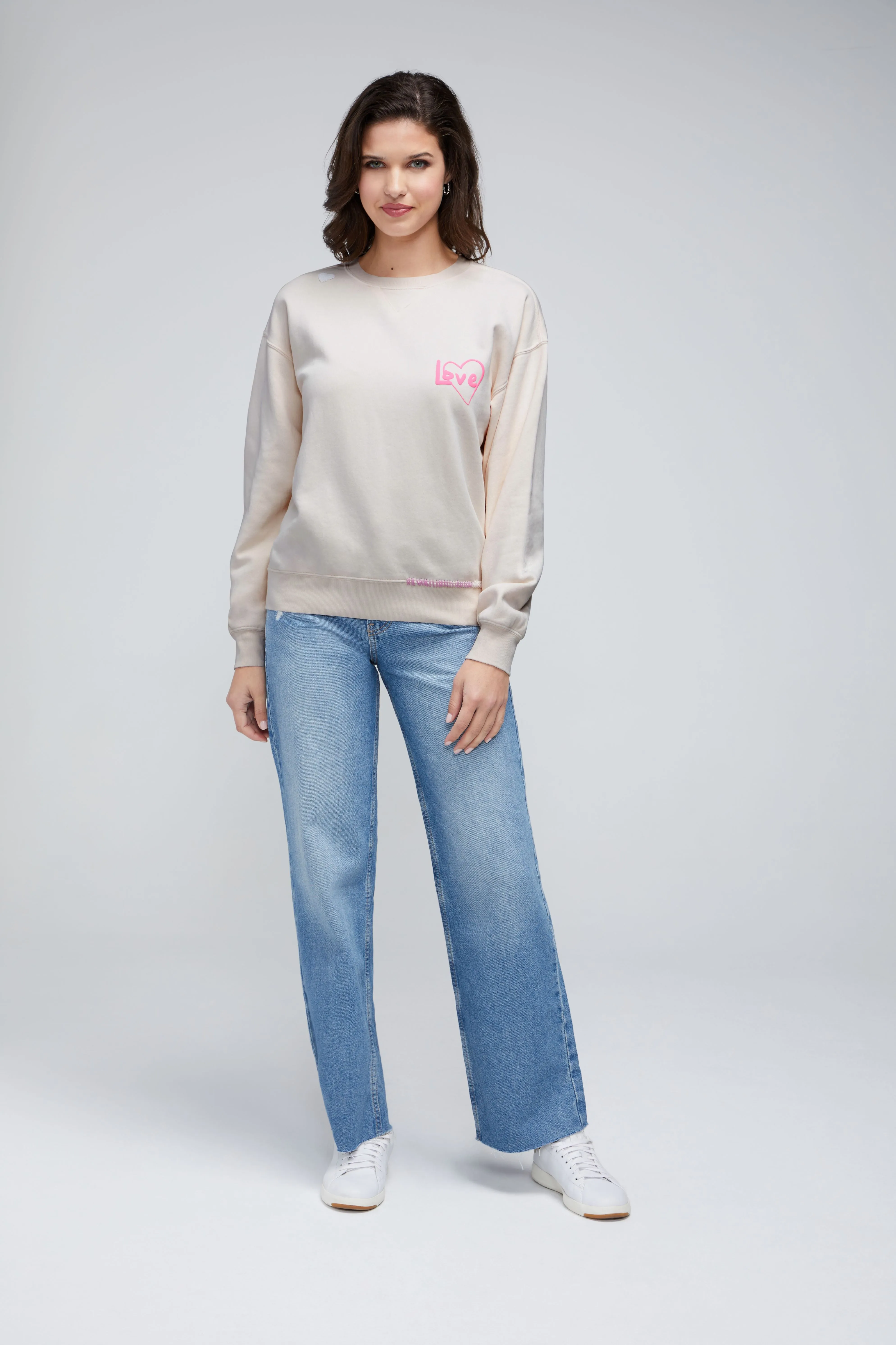 Love Stay In Cody Sweatshirt | Heavenly Pink