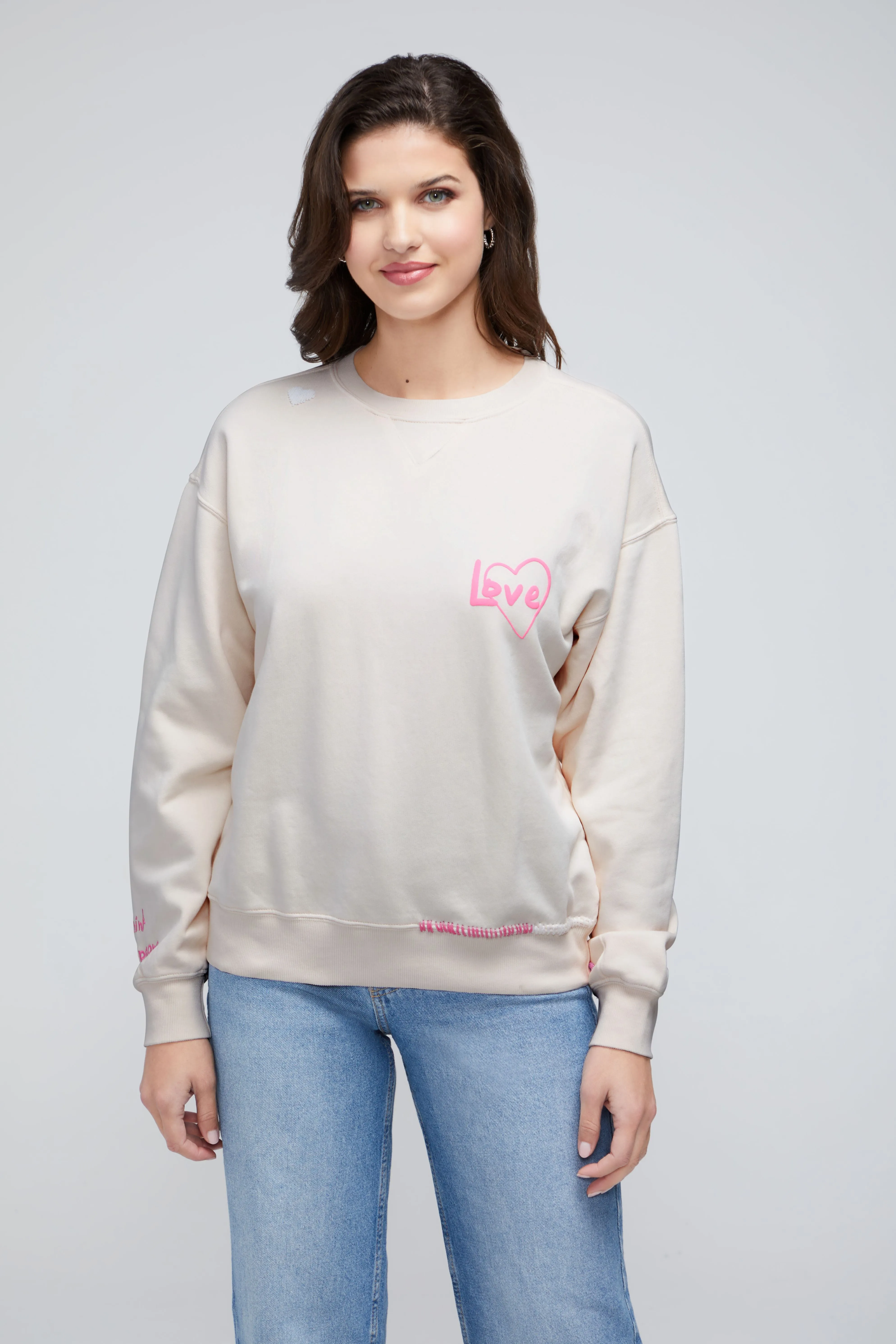 Love Stay In Cody Sweatshirt | Heavenly Pink