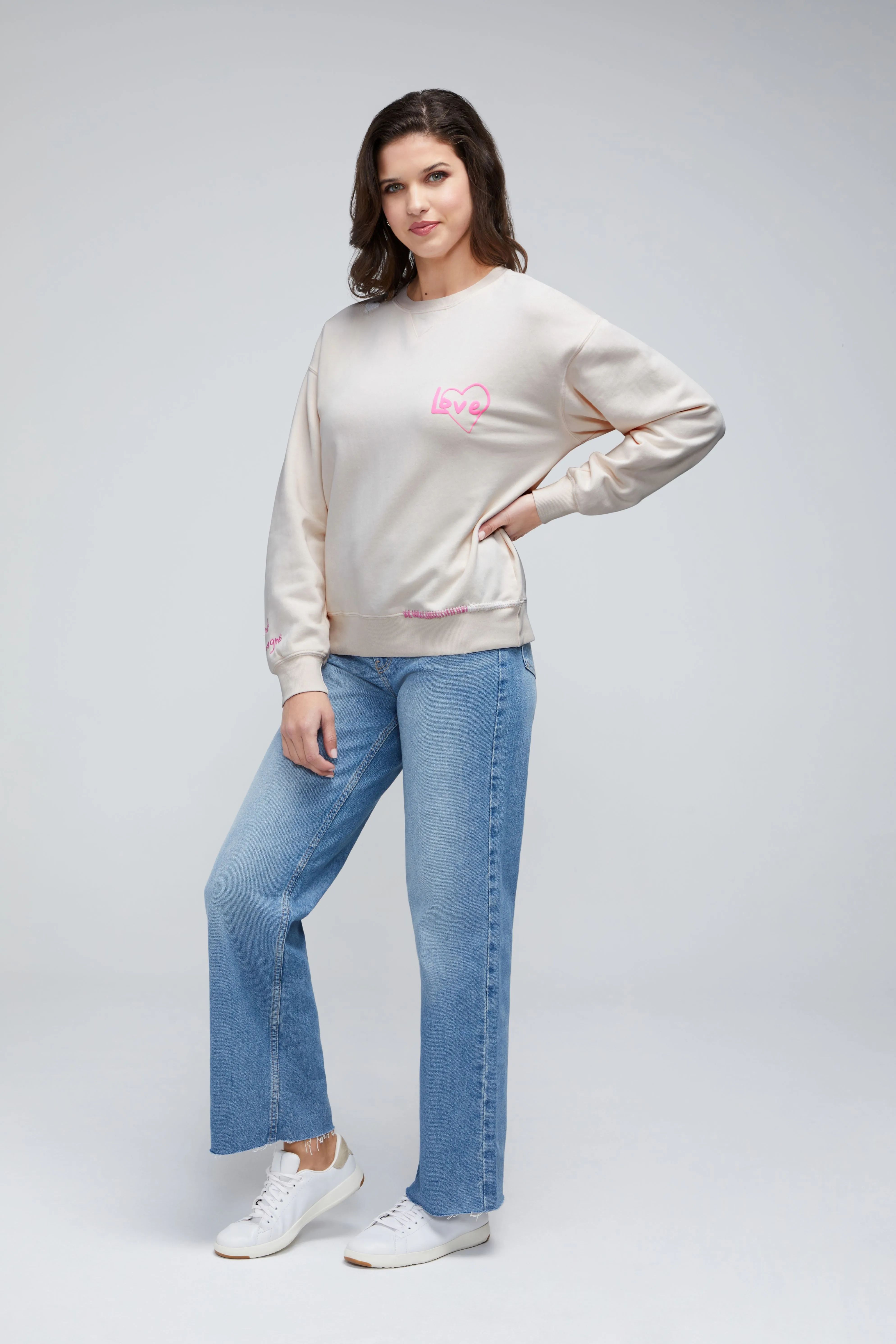 Love Stay In Cody Sweatshirt | Heavenly Pink