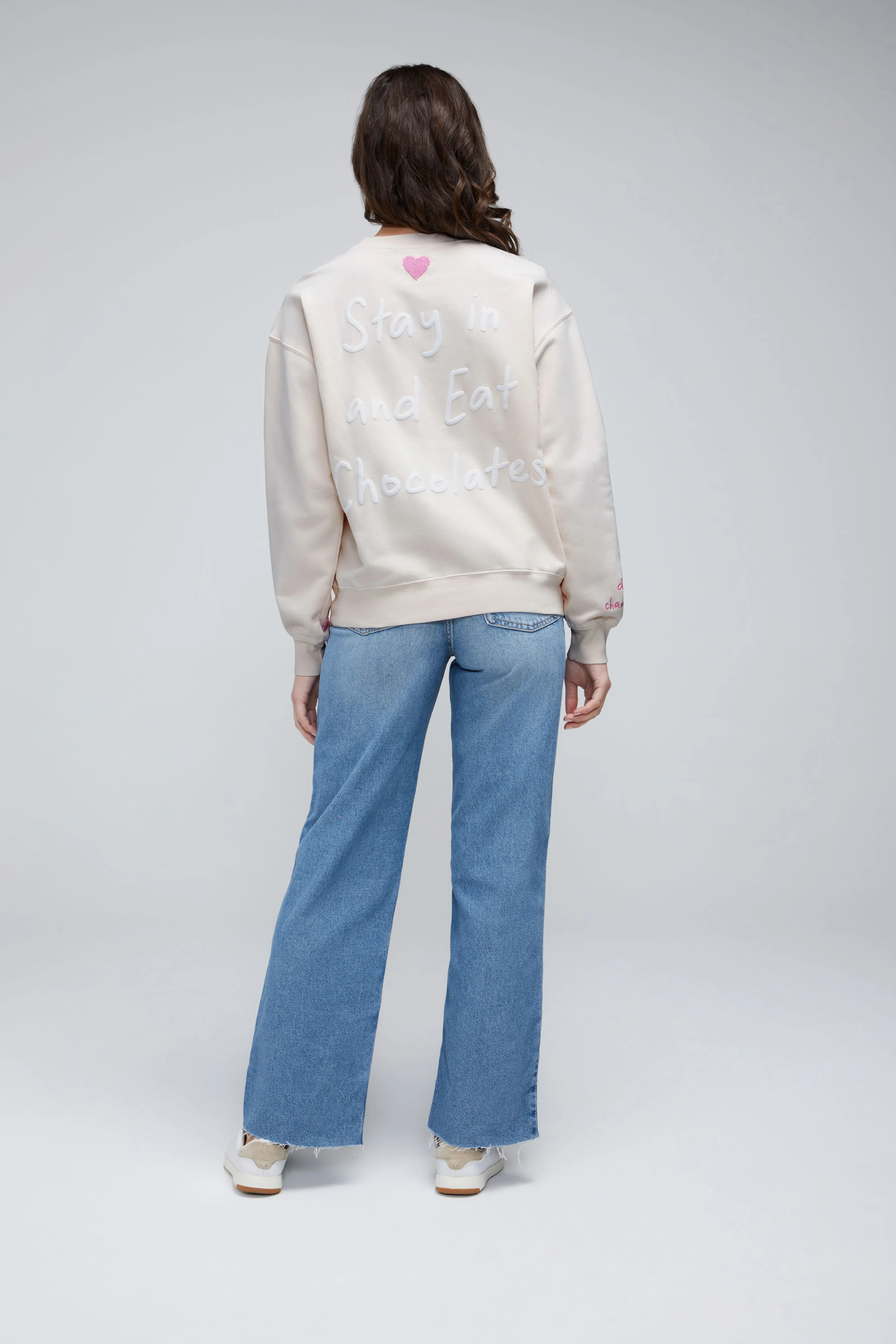Love Stay In Cody Sweatshirt | Heavenly Pink