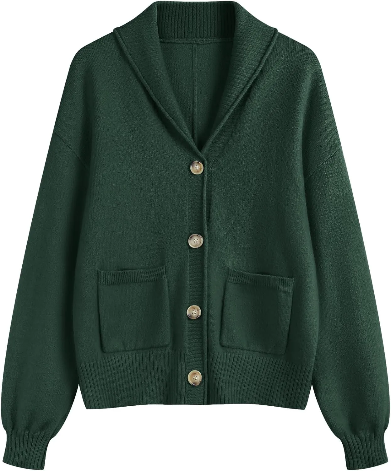 LUYAA Women's Cardigan Sweaters 2024 Oversized Open Front Button V Neck Lightweight Cardigans Outerwear