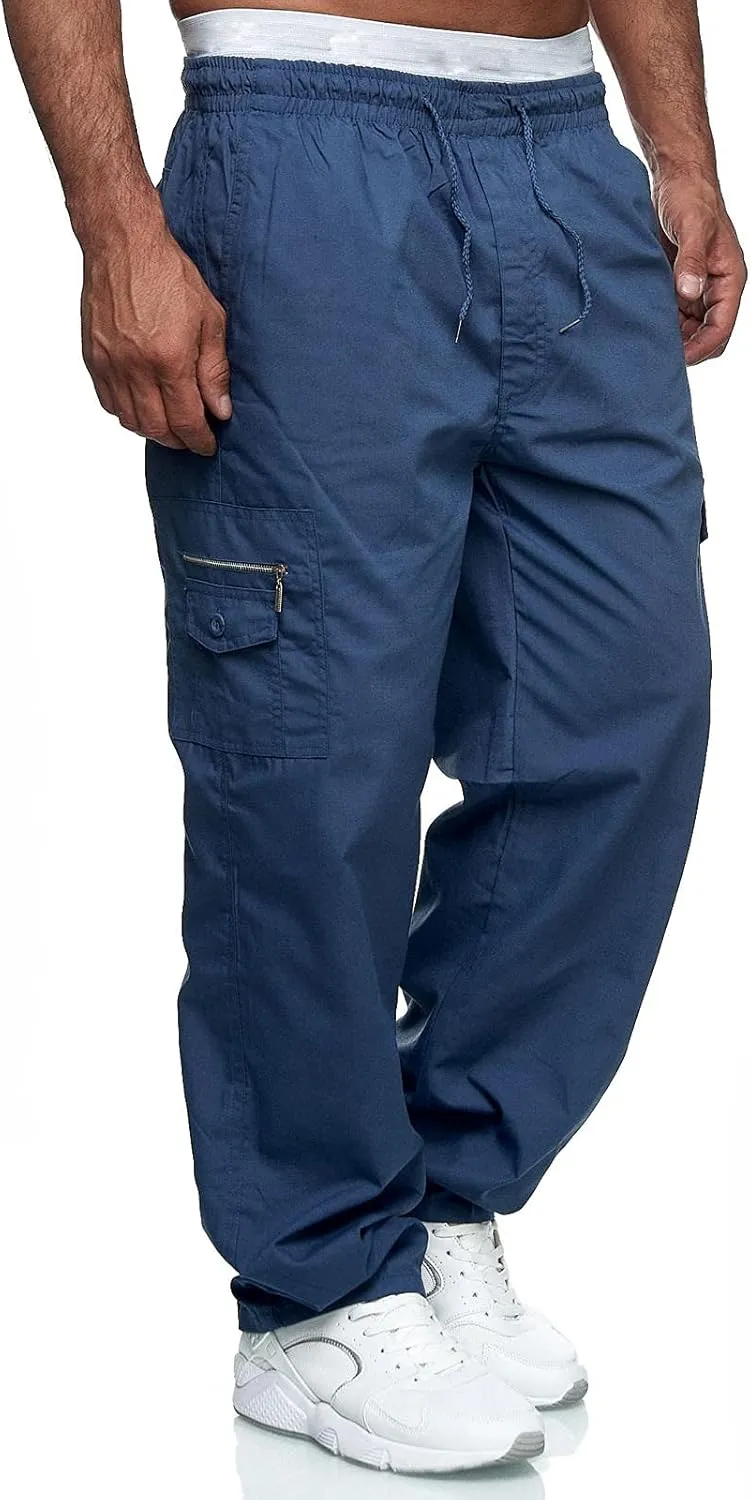 Mens Sweatpants with Pockets Big and Tall Cotton Legging Pants Sweatpants for Men Heavyweight Cargo Casual Sweatpants
