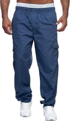 Mens Sweatpants with Pockets Big and Tall Cotton Legging Pants Sweatpants for Men Heavyweight Cargo Casual Sweatpants