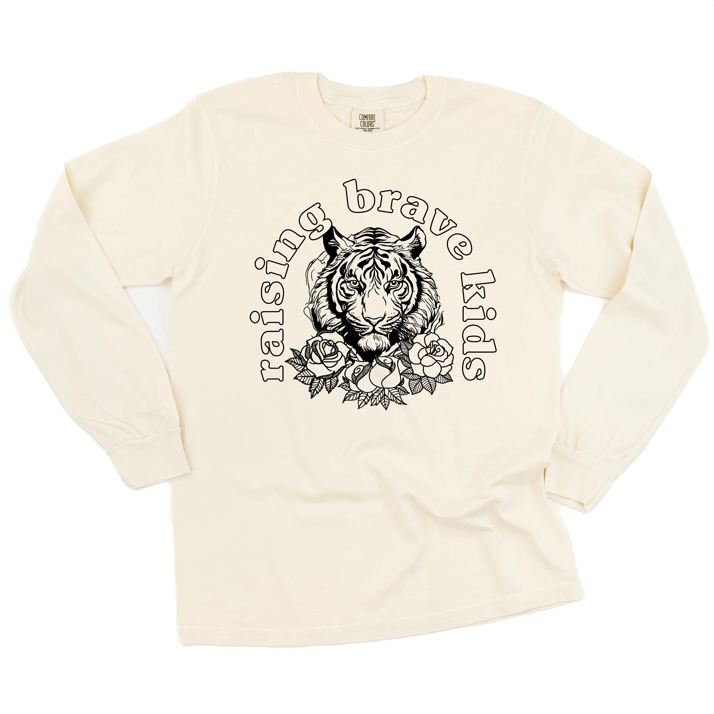 Raising Brave Kids (Plural) - LONG SLEEVE COMFORT COLORS TEE