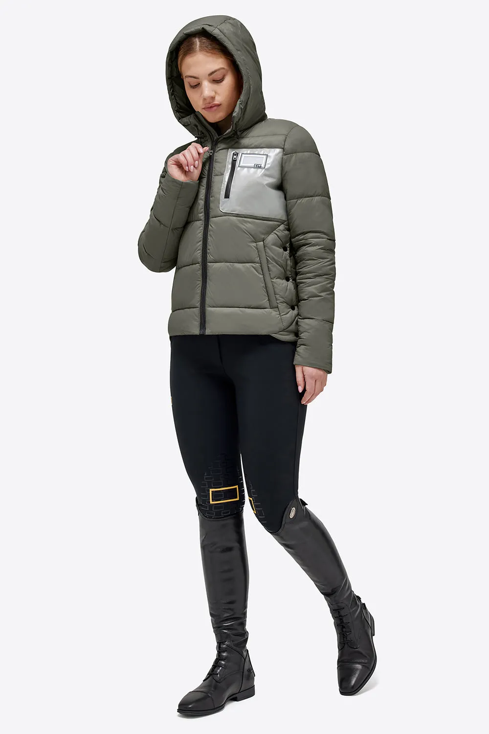 RG Quilted Puffer Jacket - Dusty Olive