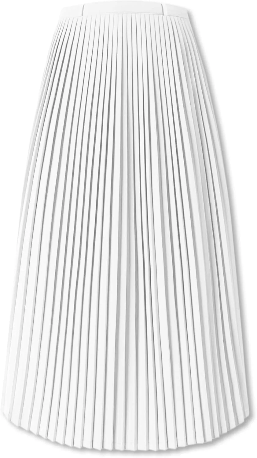 SANGTREE Women Long Pleated Skirt, High Waisted Stretchy Flowy Casual Outdoor Travel Accordion Weekend Skirt