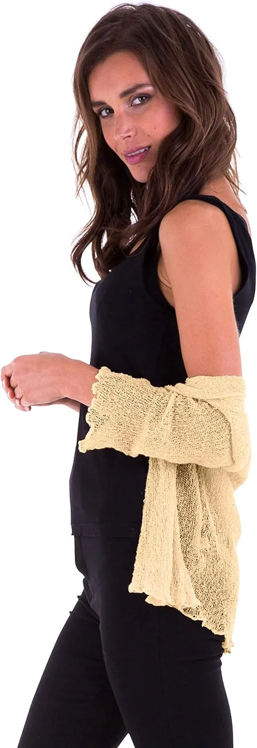 SHU-SHI Sheer Cardigans For Women Summer Knit Shrug Lightweight For Dresses Tie Top Open Front