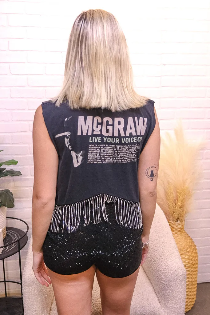 Tim McGraw Rhinestone Fringe Tank