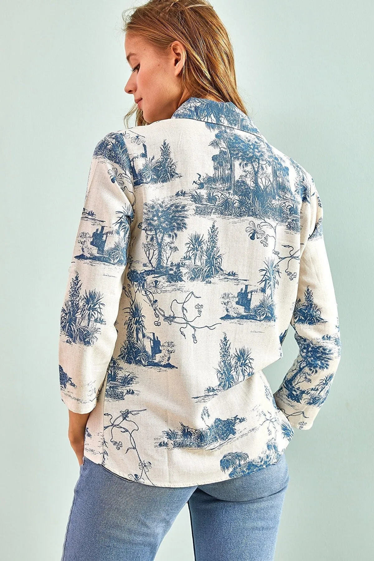Vintage 1970s Landscape Blouse