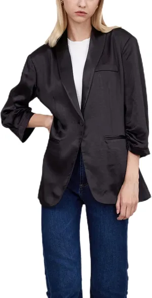 Womens Casual Open Front Long Sleeve Oversized Blazers Work Office Jackets Blazer