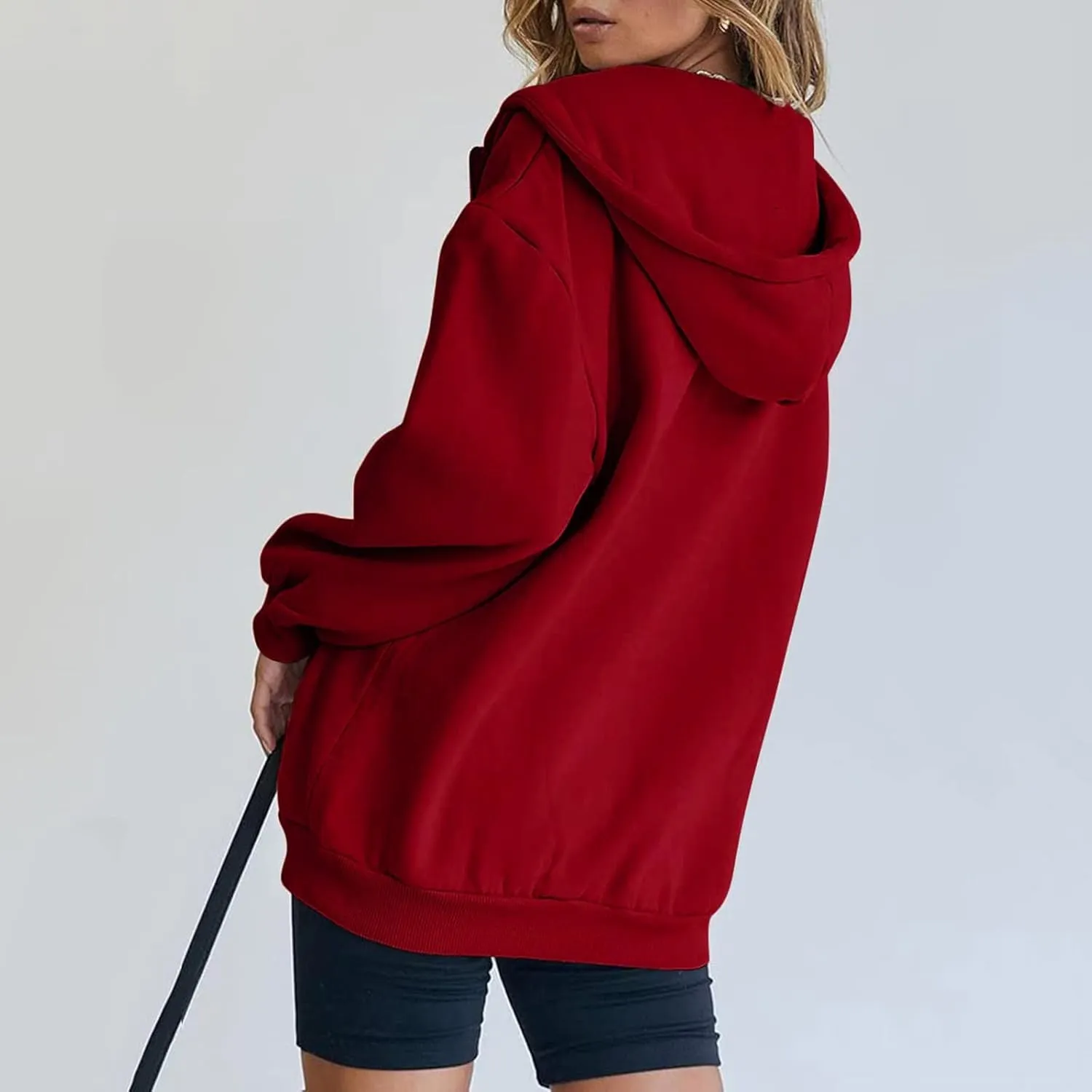 Zip Up Hoodies for Women Oversized Long Sleeve Sweatshirts Casual Y2K Fashion Jackets with Pockets 2024 Fall