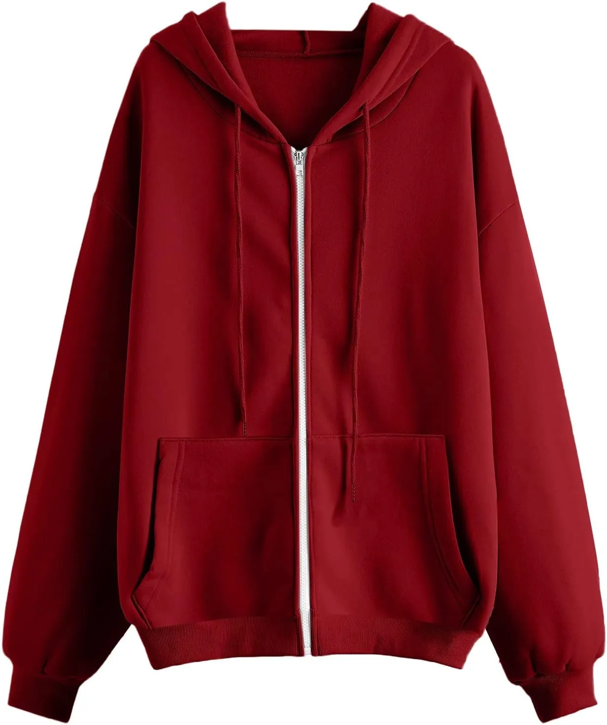 Zip Up Hoodies for Women Oversized Long Sleeve Sweatshirts Casual Y2K Fashion Jackets with Pockets 2024 Fall